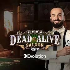 Live Dealer logo of Dead or Alive: Saloon from Evolution at Starzino Casino